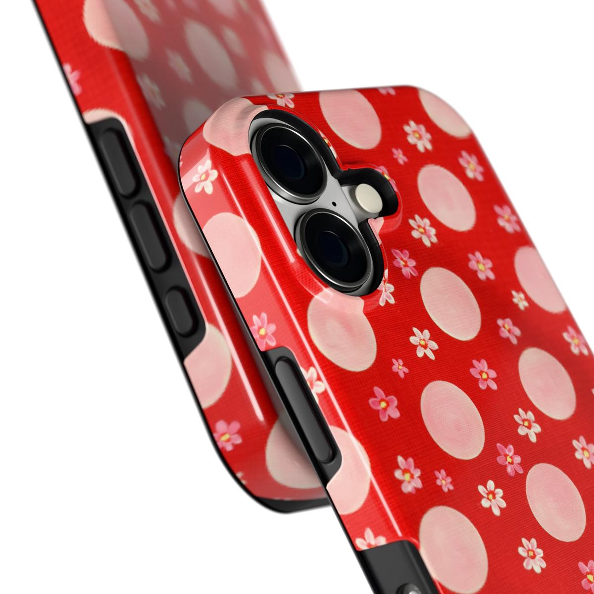 Madeliefjes en Stippen hoesje voor iPhone 17, close-up