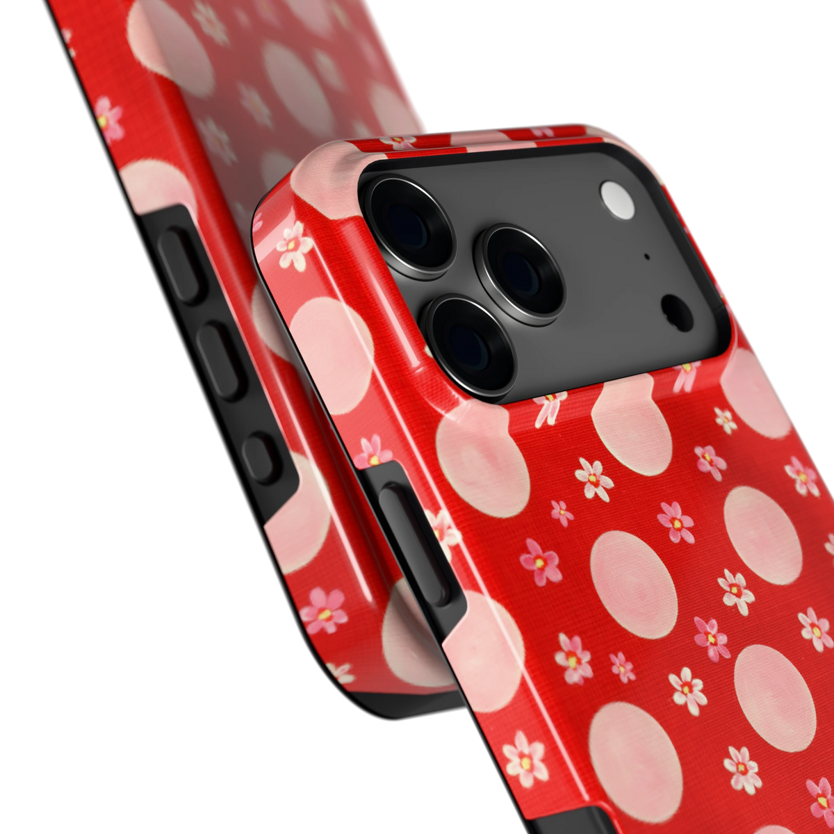 Madeliefjes en Stippen hoesje voor iPhone 17 Pro Max, close-up