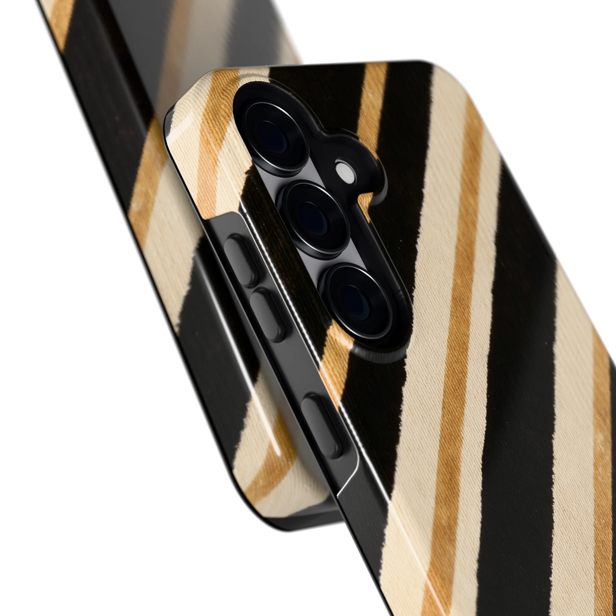 Diagonale Clubstrepen hoesje voor Galaxy S25, close-up