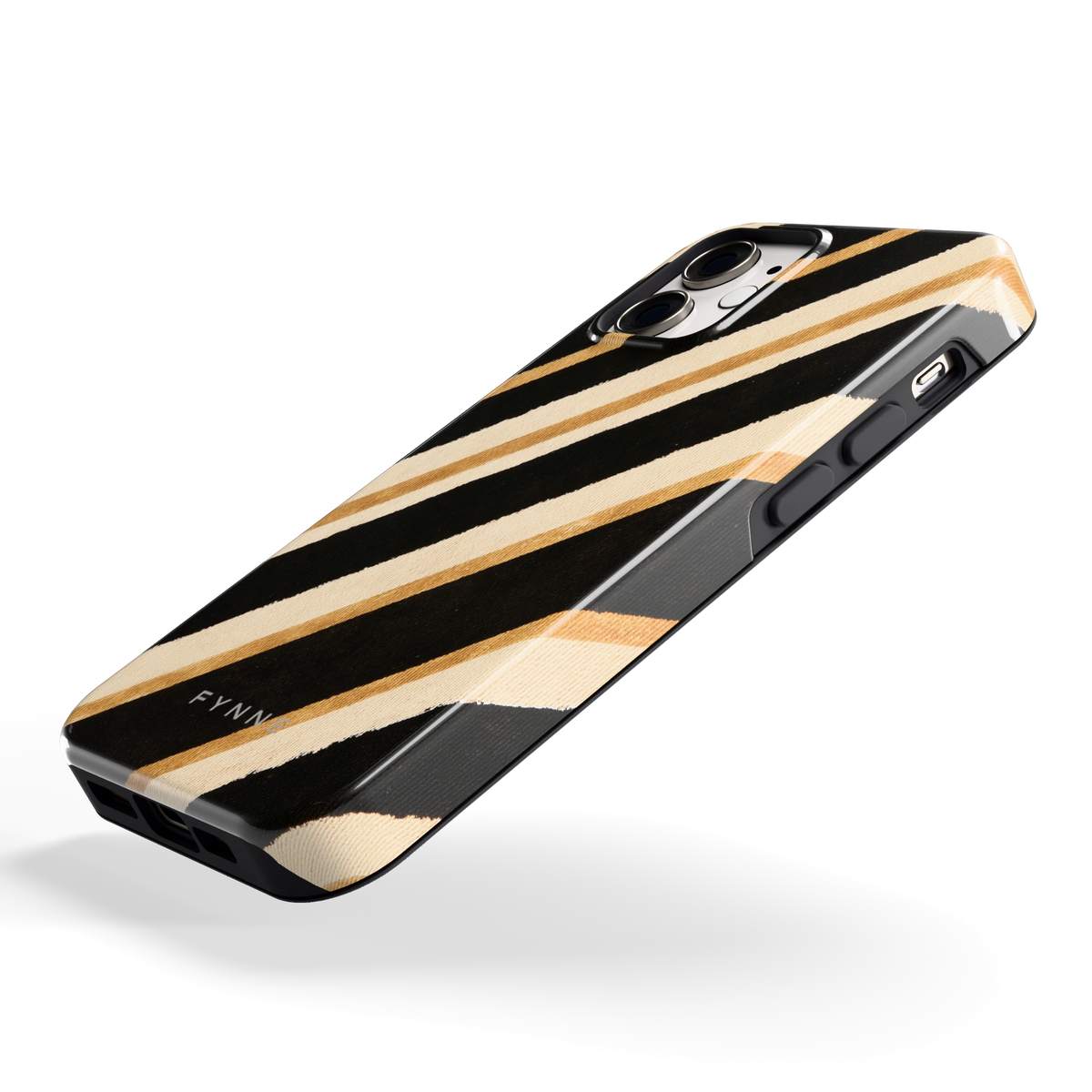 Diagonale Clubstrepen hoesje voor iPhone 12 mini, schuin