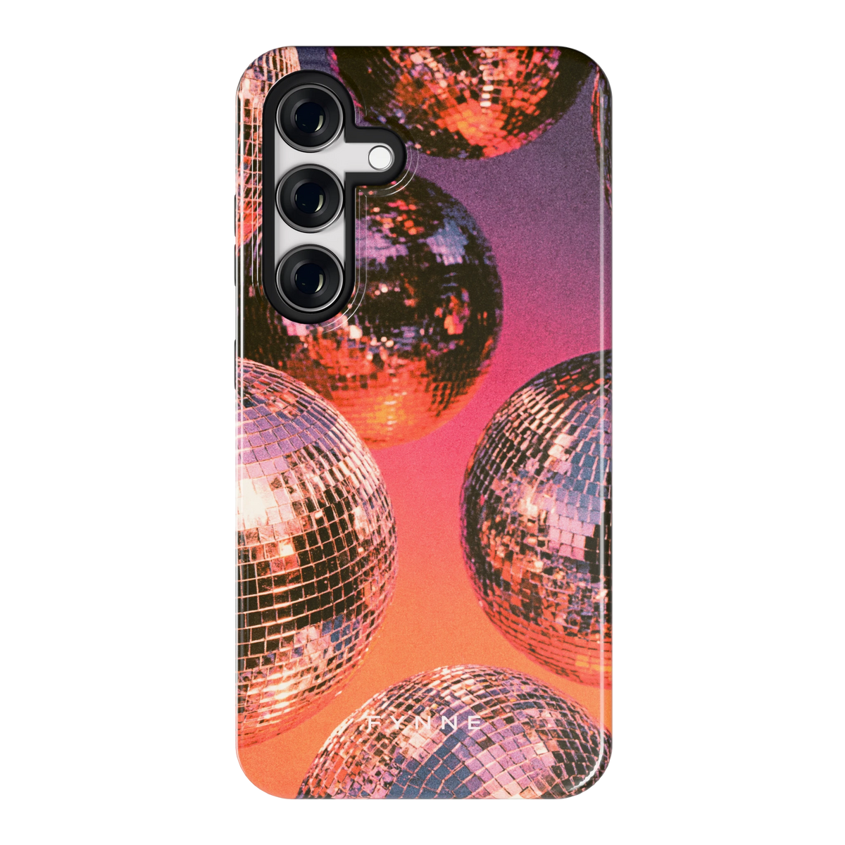 Discoballen Gloed hoesje voor Galaxy S24, achterkant