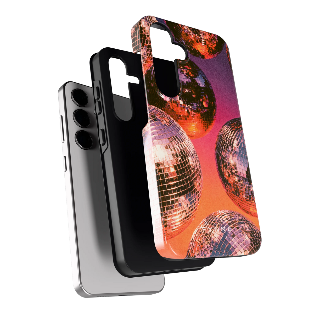 Discoballen Gloed hoesje voor Galaxy S24, los van de telefoon