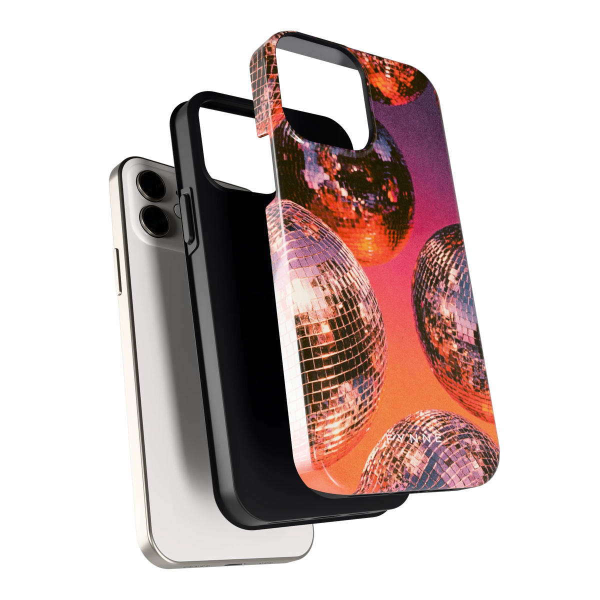 Discoballen Gloed hoesje voor iPhone 12, los van de telefoon