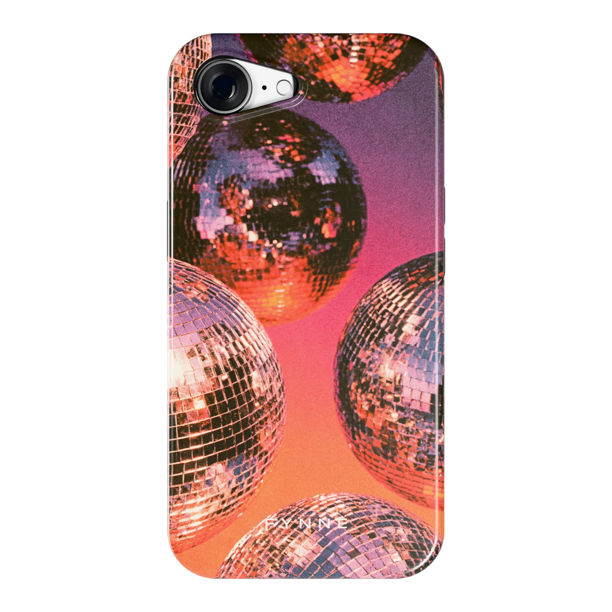 Discoballen Gloed hoesje voor iPhone 16e, achterkant