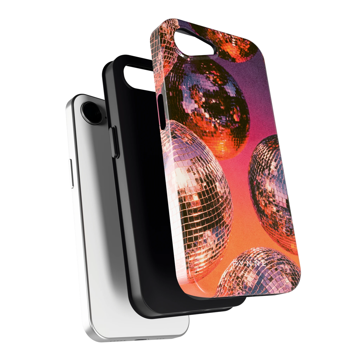 Discoballen Gloed hoesje voor iPhone 16e, los van de telefoon