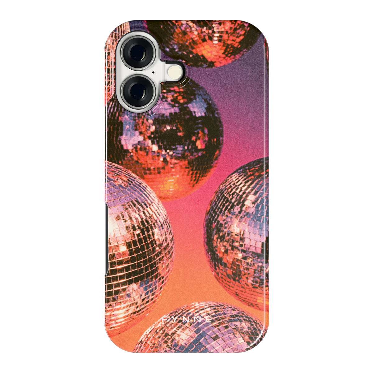 Discoballen Gloed hoesje voor iPhone 17, achterkant