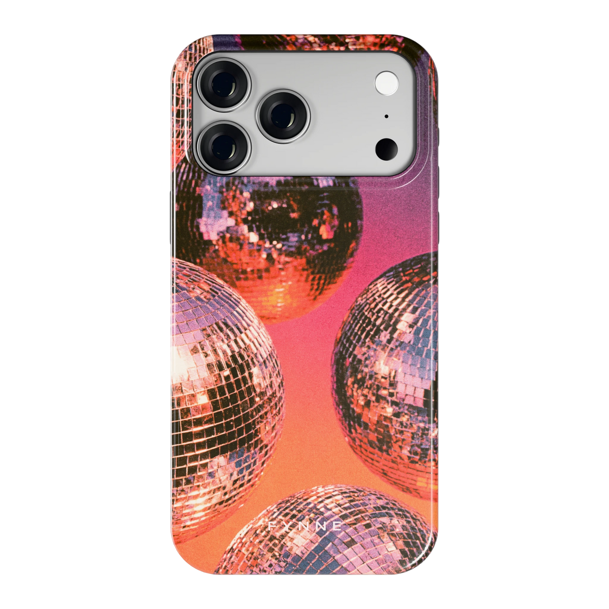 Discoballen Gloed hoesje voor iPhone 18 Pro Max, achterkant