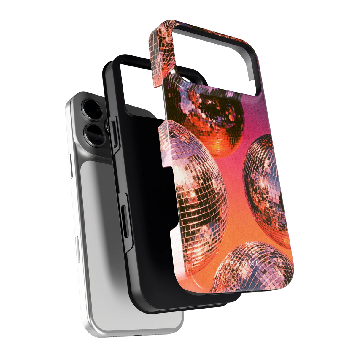 Discoballen Gloed hoesje voor iPhone 18 Pro Max, los van de telefoon