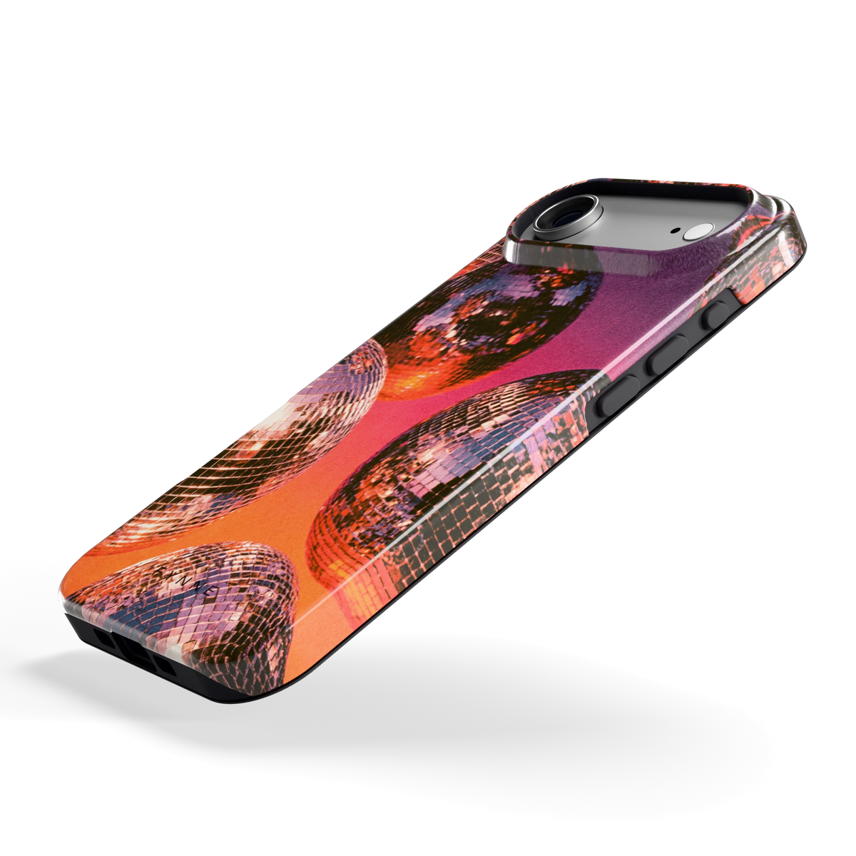 Discoballen Gloed hoesje voor iPhone Air, schuin