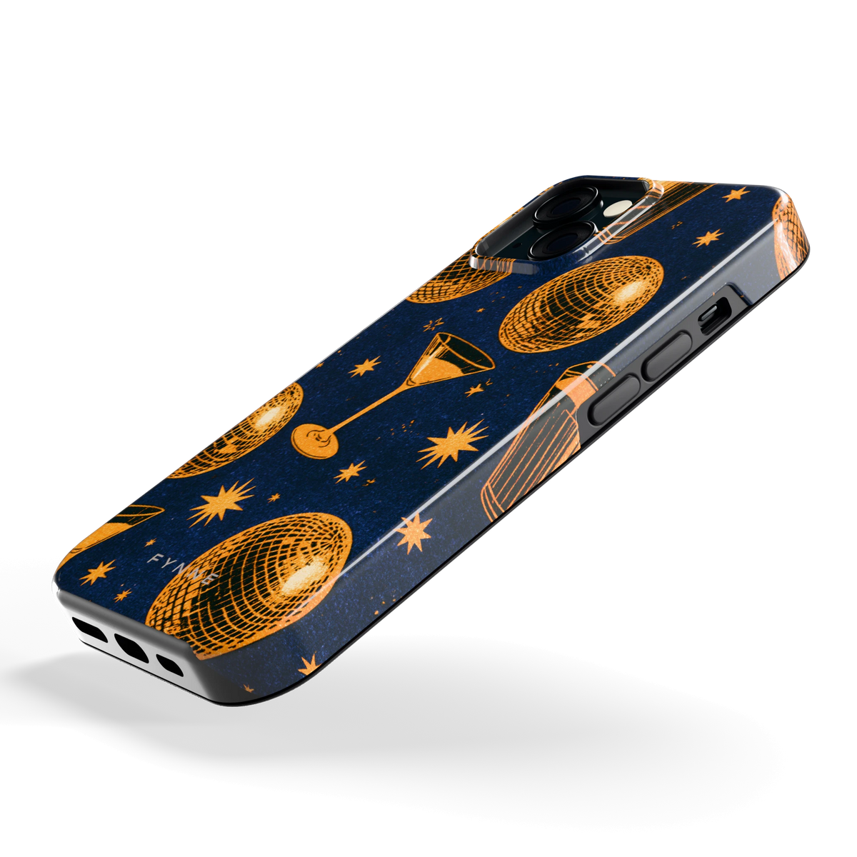 Disco Avond hoesje voor iPhone 15, schuin