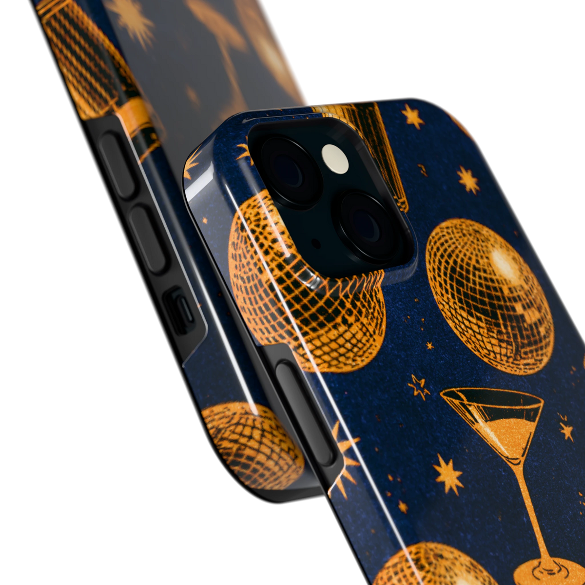 Disco Avond hoesje voor iPhone 15, close-up