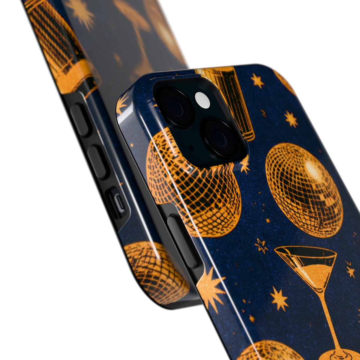 Disco Avond hoesje voor iPhone 15 Plus, close-up