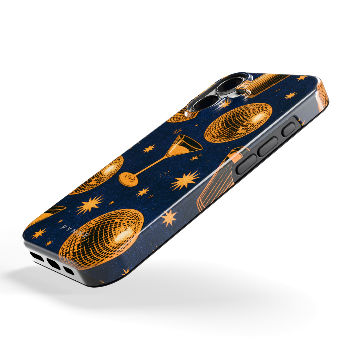 Disco Avond hoesje voor iPhone 16, schuin