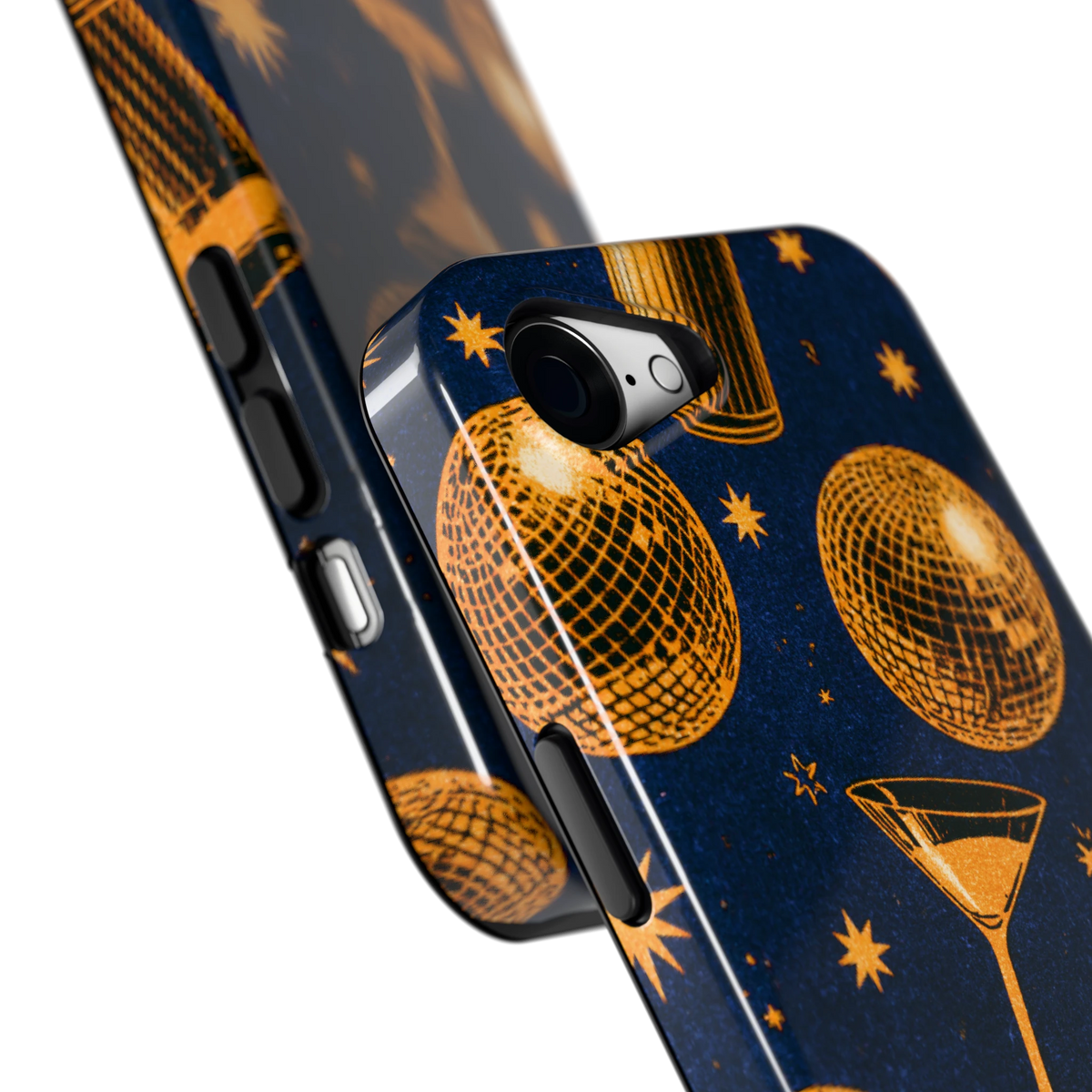 Disco Avond hoesje voor iPhone 16e, close-up