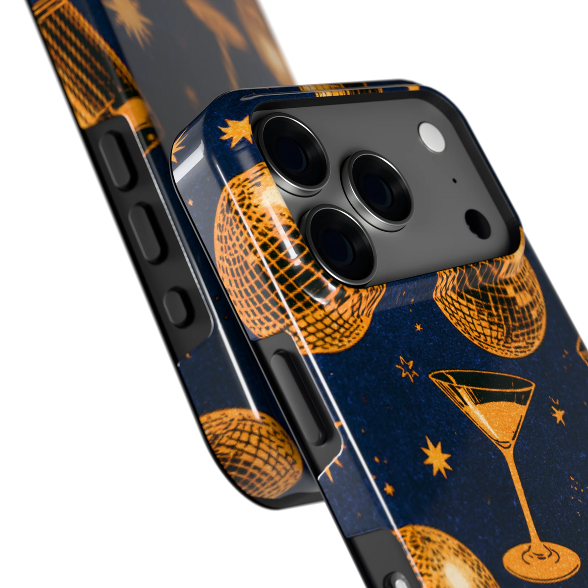 Disco Avond hoesje voor iPhone 18 Pro, close-up