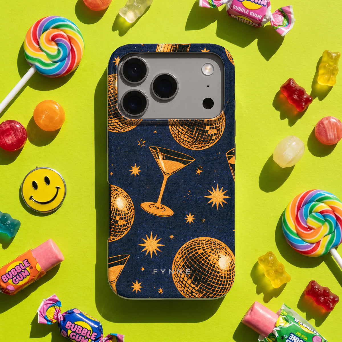 Disco Avond hoesje op een iPhone 17 Pro, uit The Funky Collection