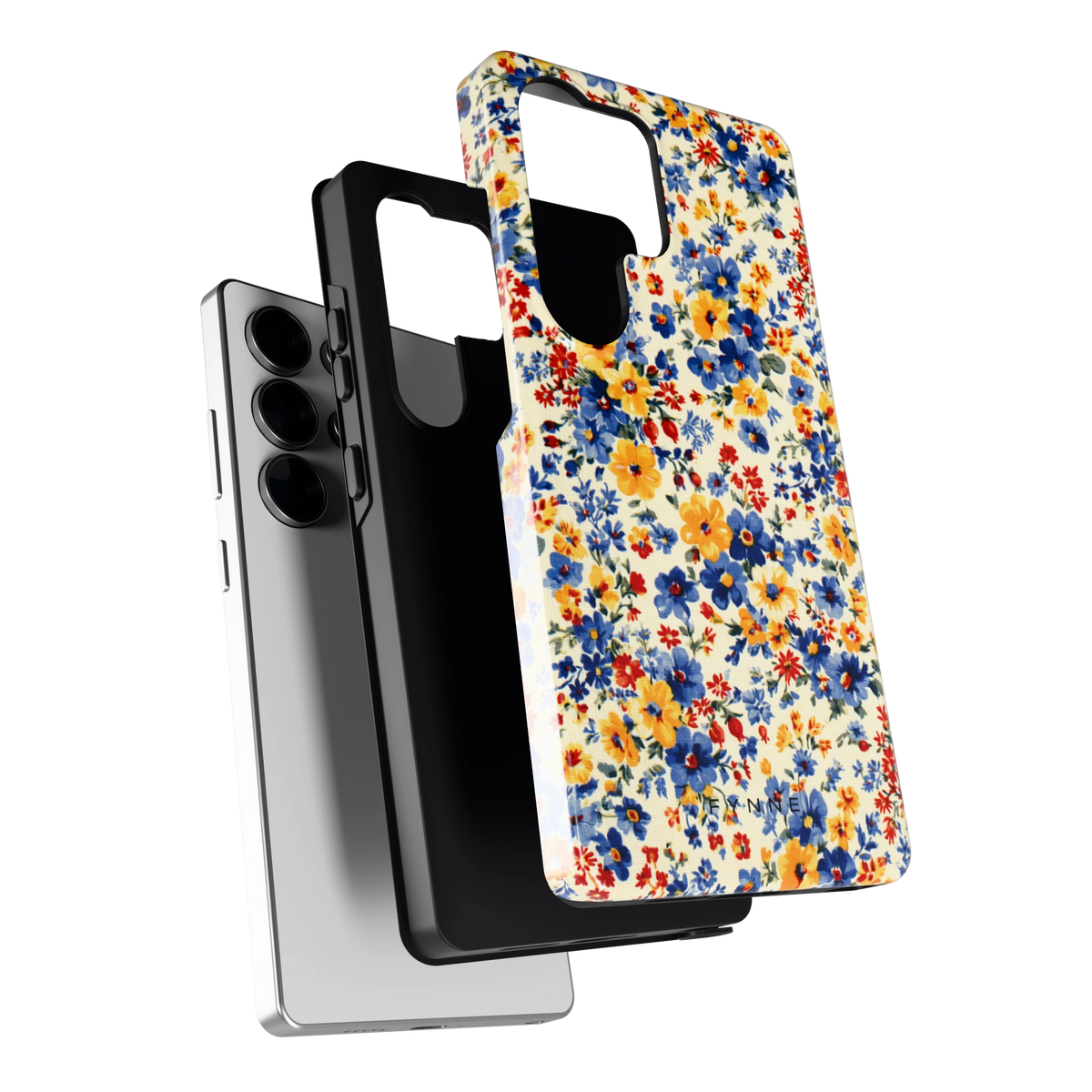 Bloemenweide hoesje voor Galaxy S25 Ultra, los van de telefoon