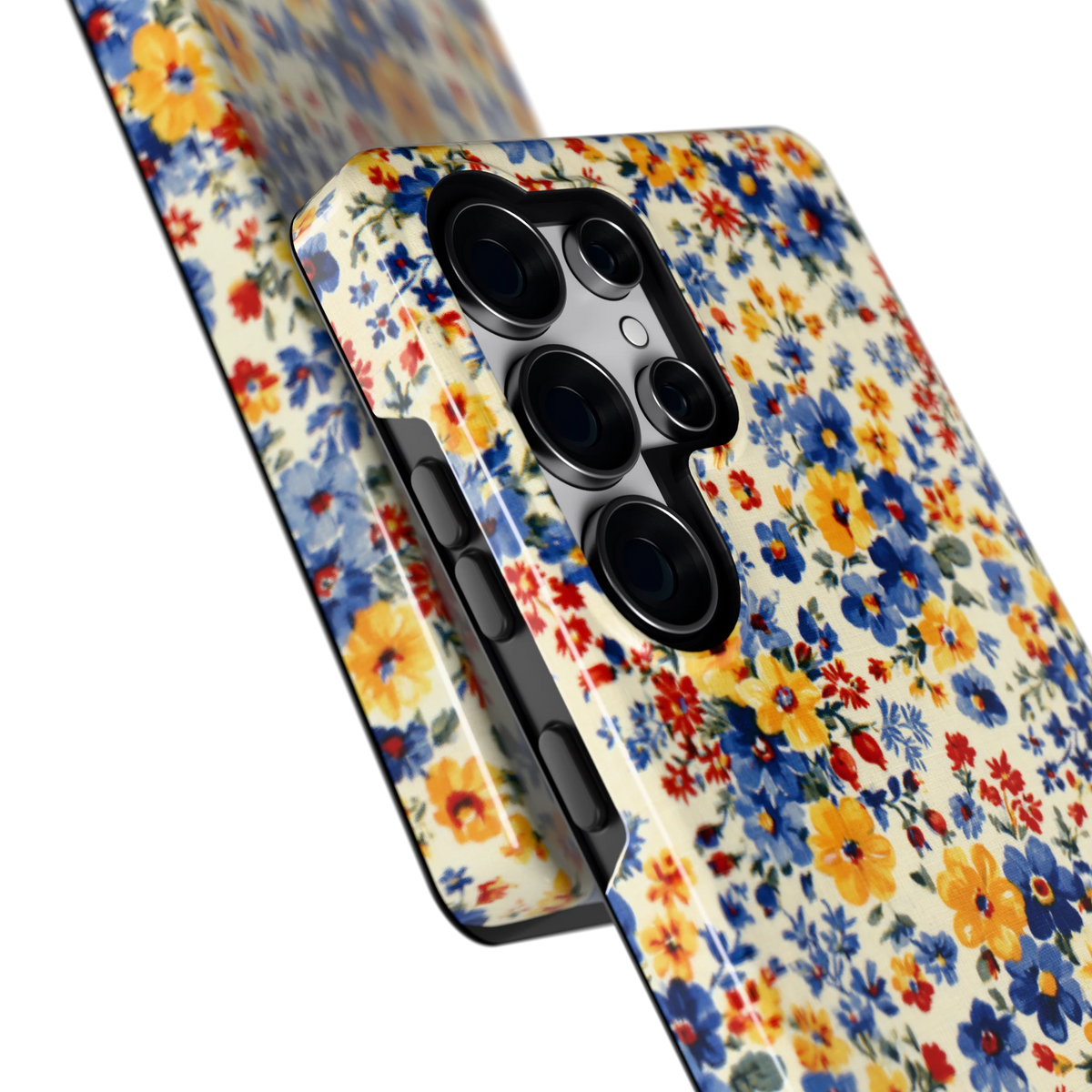 Bloemenweide hoesje voor Galaxy S25 Ultra, close-up