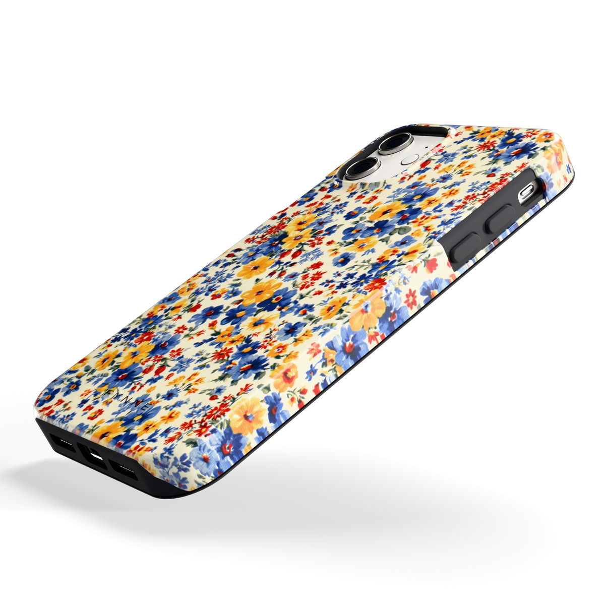 Bloemenweide hoesje voor iPhone 11, schuin