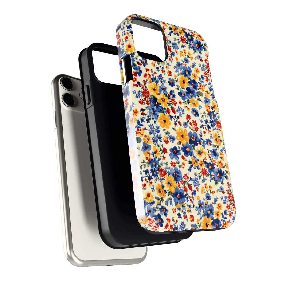 Bloemenweide hoesje voor iPhone 11, los van de telefoon