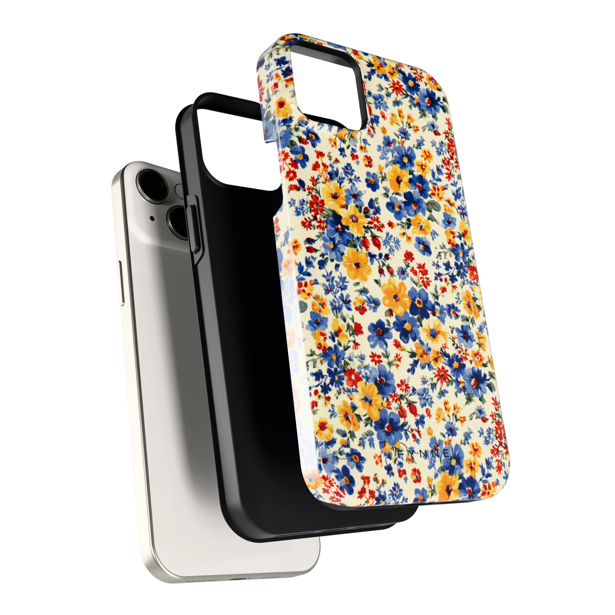 Bloemenweide hoesje voor iPhone 14 Plus, los van de telefoon