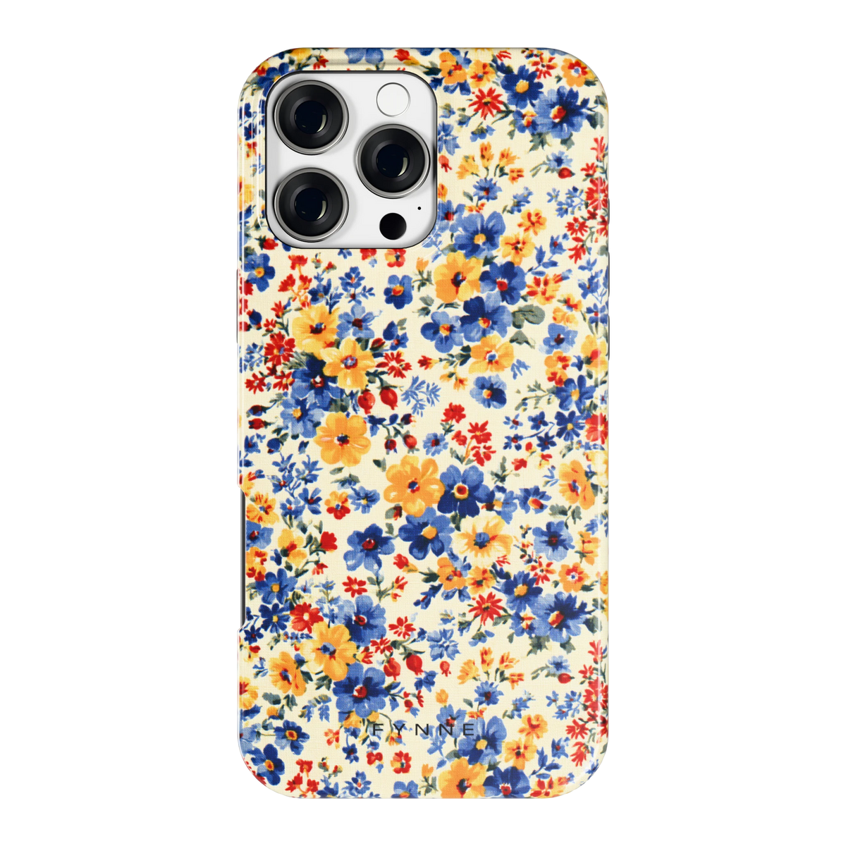Bloemenweide hoesje voor iPhone 16 Pro Max, achterkant
