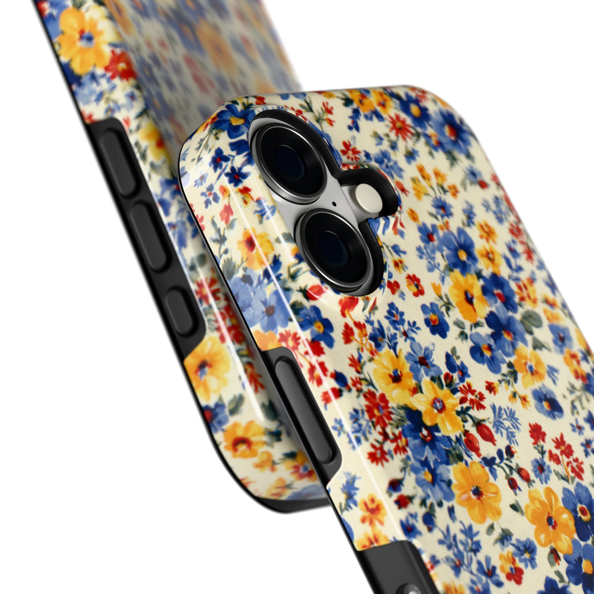 Bloemenweide hoesje voor iPhone 17, close-up