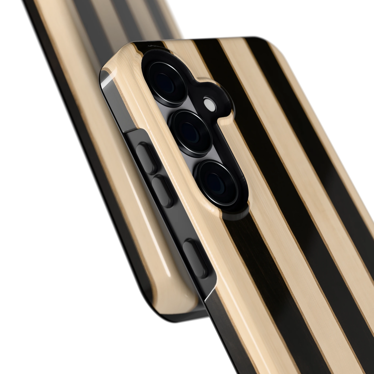 Ebbenhout Strepen hoesje voor Galaxy S25, close-up