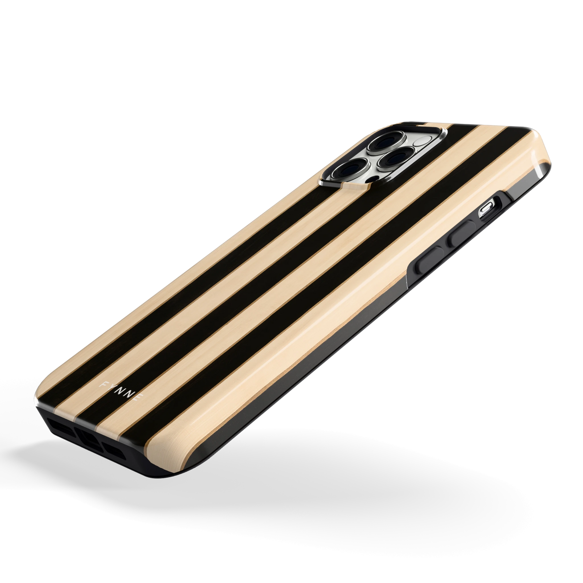 Ebbenhout Strepen hoesje voor iPhone 12 Pro Max, schuin