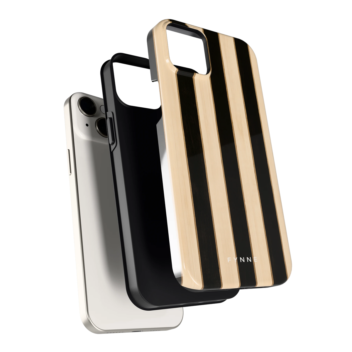 Ebbenhout Strepen hoesje voor iPhone 14 Plus, los van de telefoon