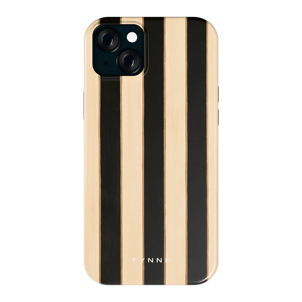 Ebbenhout Strepen hoesje voor iPhone 15 Plus, achterkant