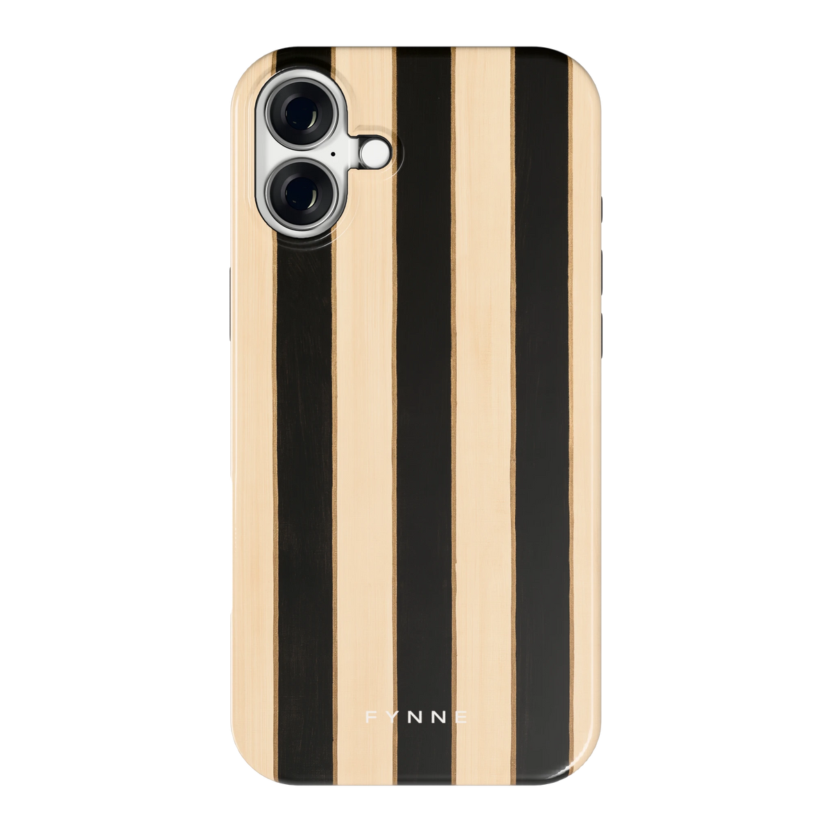 Ebbenhout Strepen hoesje voor iPhone 16 Plus, achterkant