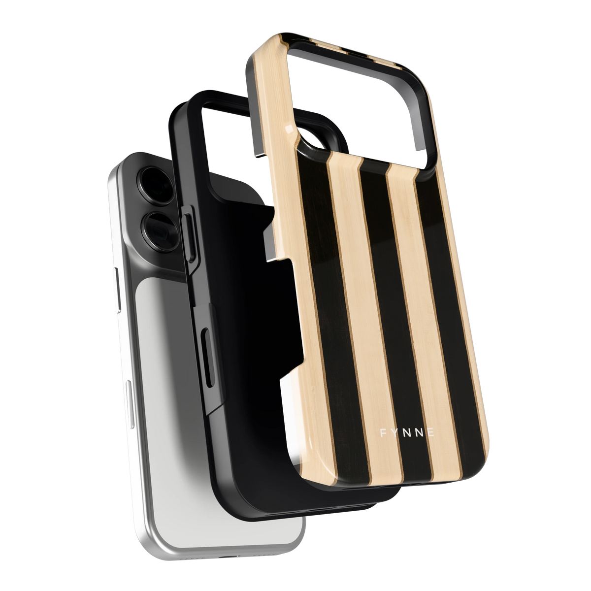 Ebbenhout Strepen hoesje voor iPhone 17 Pro, los van de telefoon