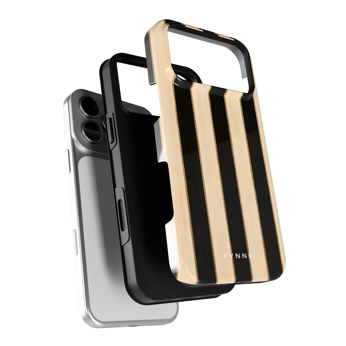 Ebbenhout Strepen hoesje voor iPhone 18 Pro Max, los van de telefoon