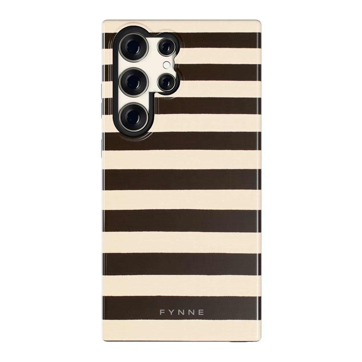Espresso Streepjes hoesje voor Galaxy S23 Ultra, achterkant