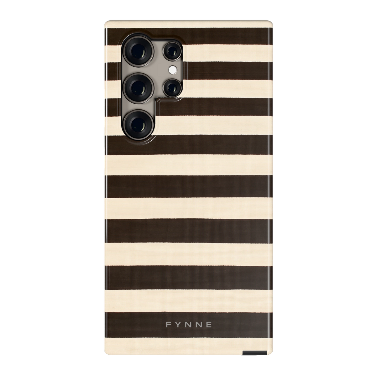 Espresso Streepjes hoesje voor Galaxy S24 Ultra, achterkant