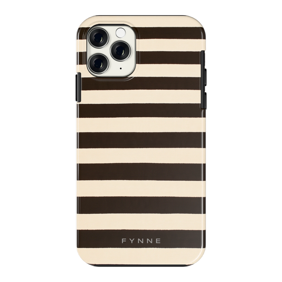 Espresso Streepjes hoesje voor iPhone 11 Pro, achterkant