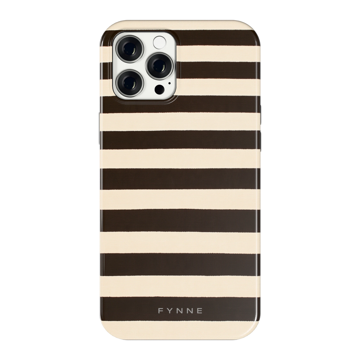Espresso Streepjes hoesje voor iPhone 12 Pro Max, achterkant