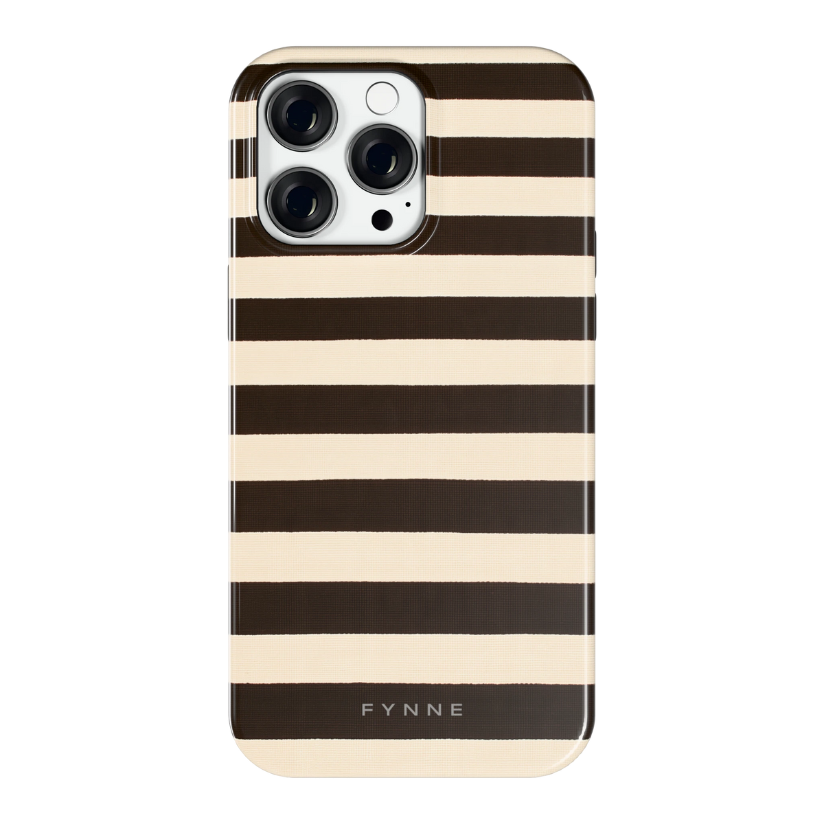 Espresso Streepjes hoesje voor iPhone 14 Pro Max, achterkant