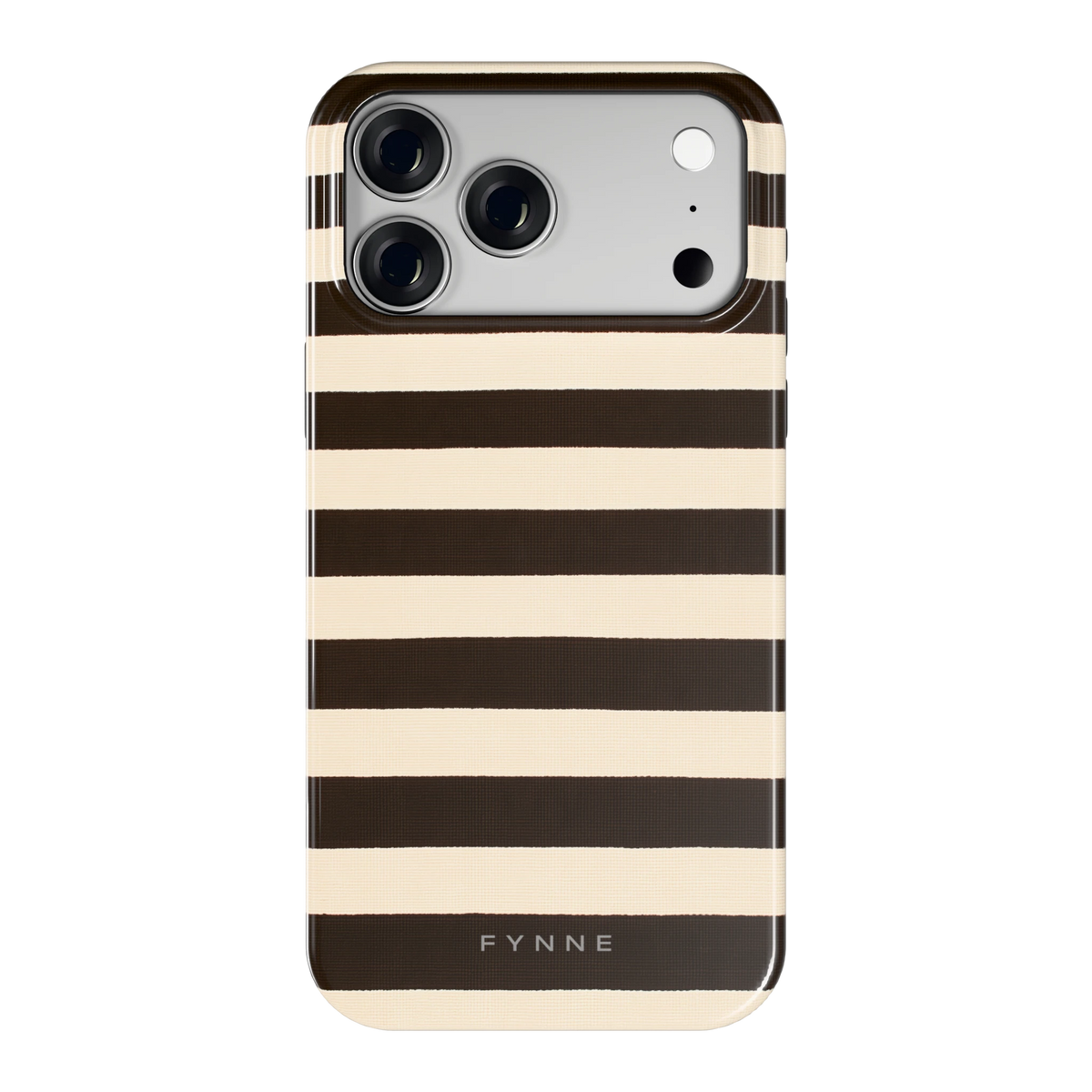 Espresso Streepjes hoesje voor iPhone 18 Pro Max, achterkant