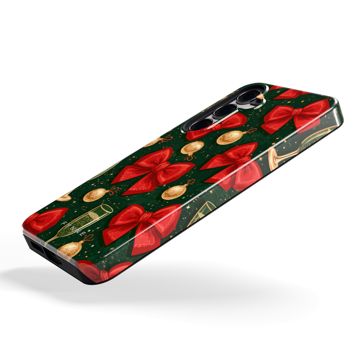 Strikken en bubbels hoesje voor Galaxy S24+, schuin