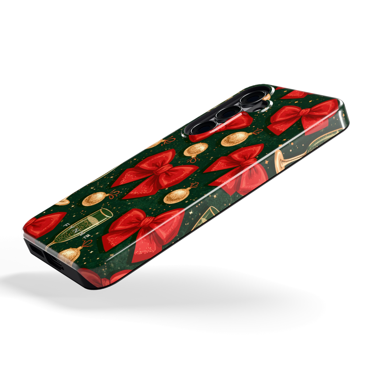 Strikken en bubbels hoesje voor Galaxy S25, schuin