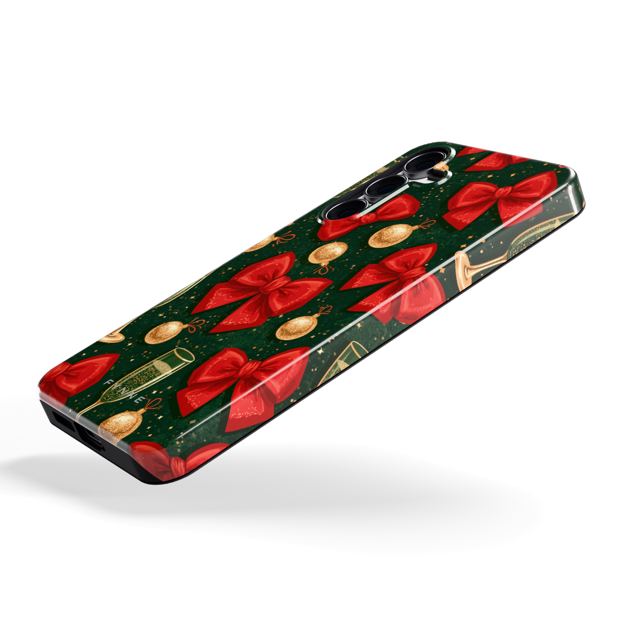 Strikken en bubbels hoesje voor Galaxy S25 FE, schuin