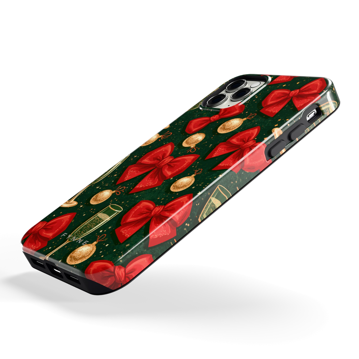 Strikken en bubbels hoesje voor iPhone 11 Pro Max, schuin