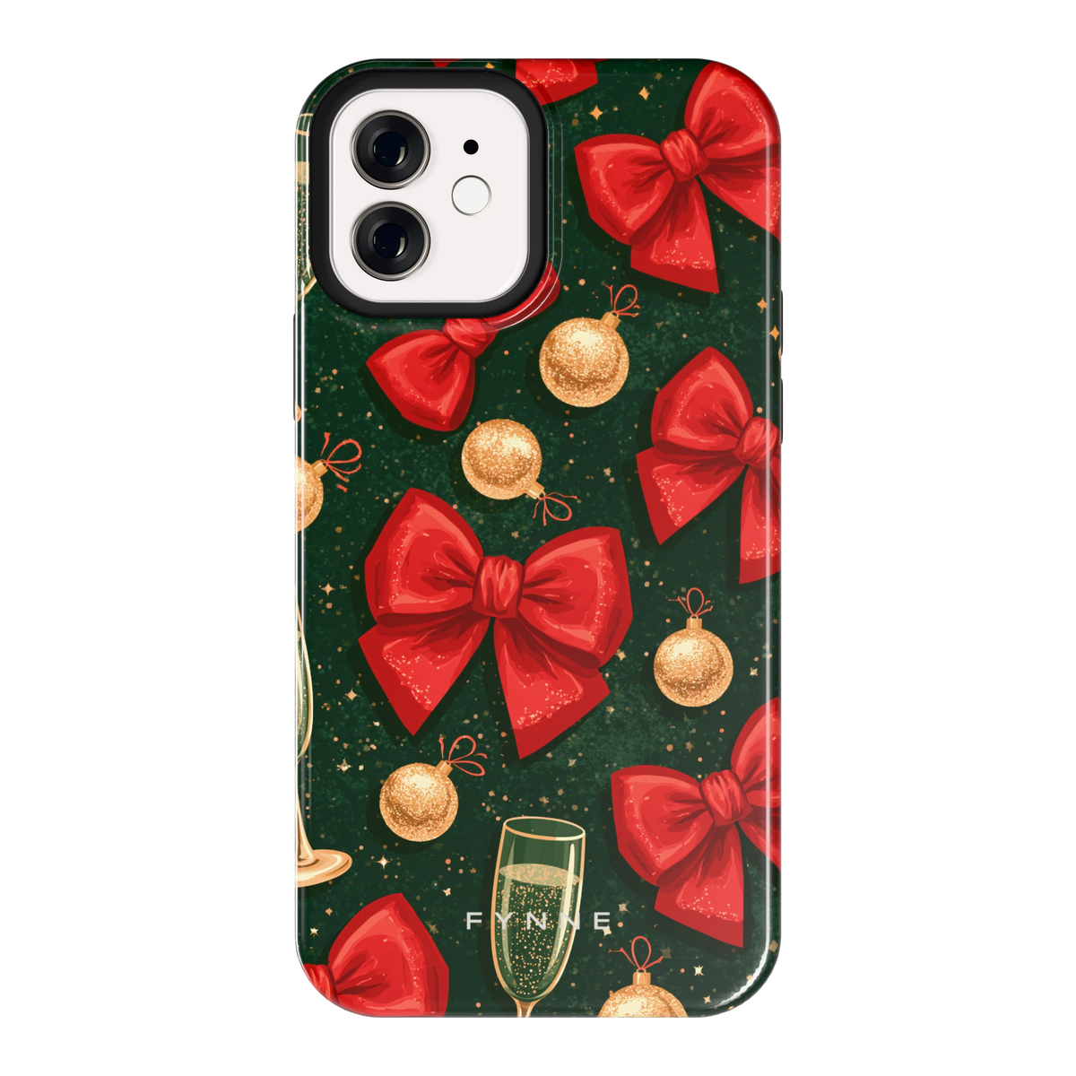 Strikken en bubbels hoesje voor iPhone 12, achterkant