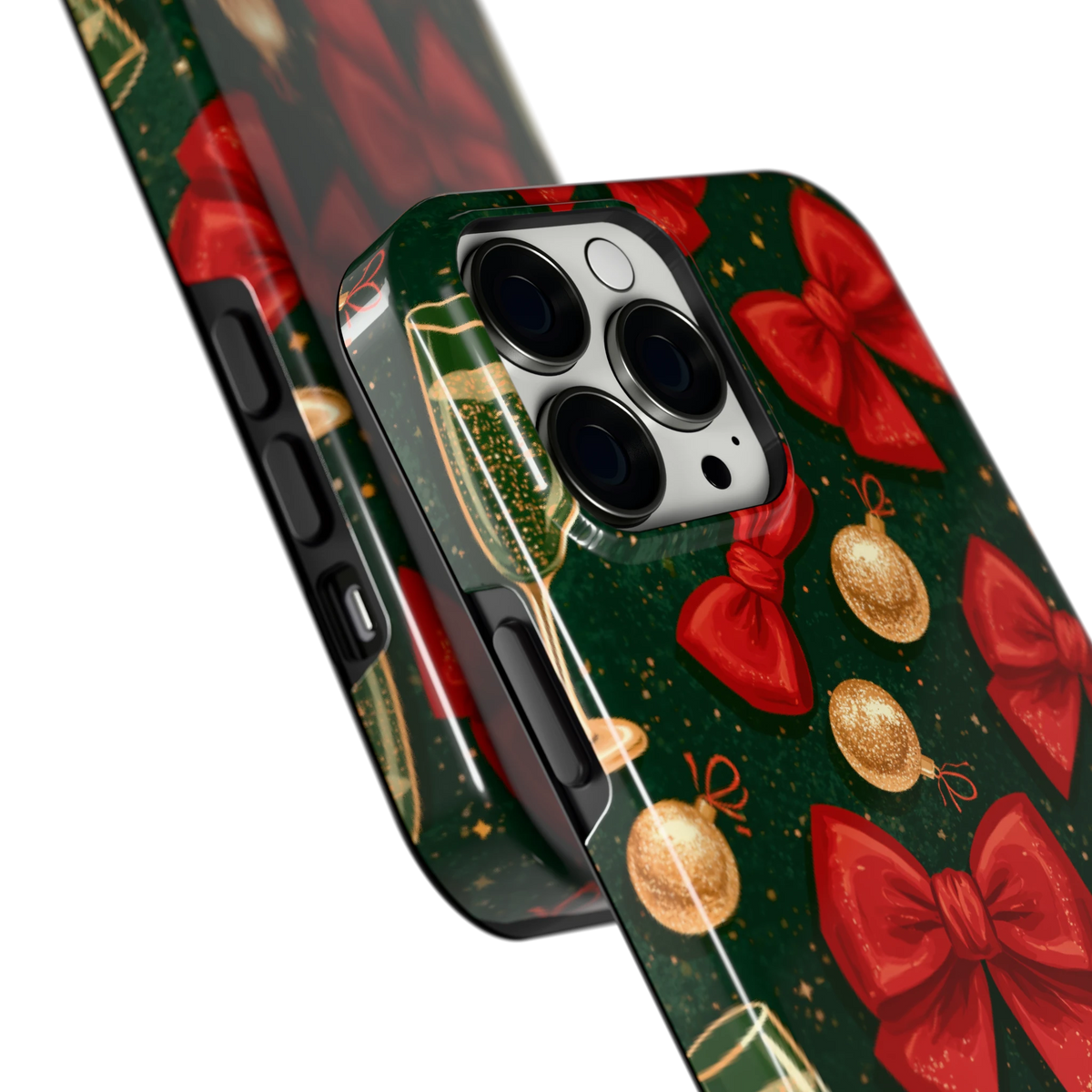 Strikken en bubbels hoesje voor iPhone 13 Pro Max, close-up
