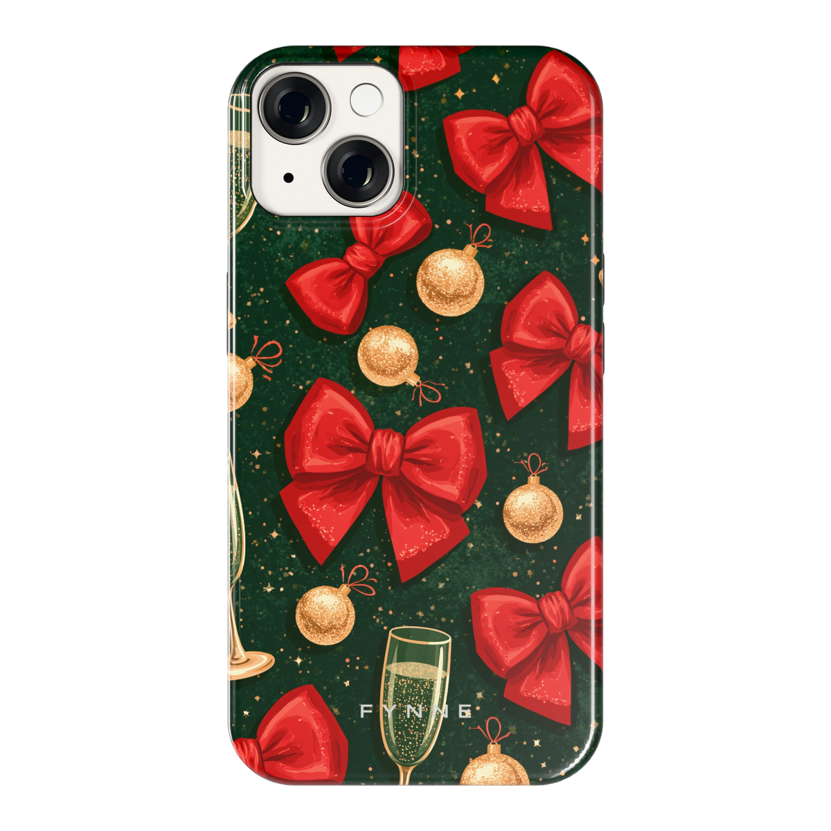 Strikken en bubbels hoesje voor iPhone 14, achterkant