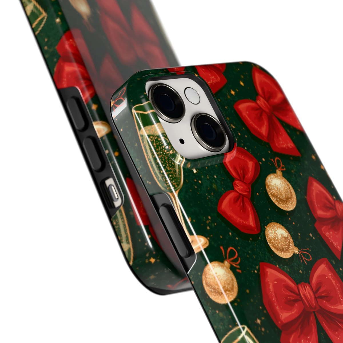 Strikken en bubbels hoesje voor iPhone 14 Plus, close-up