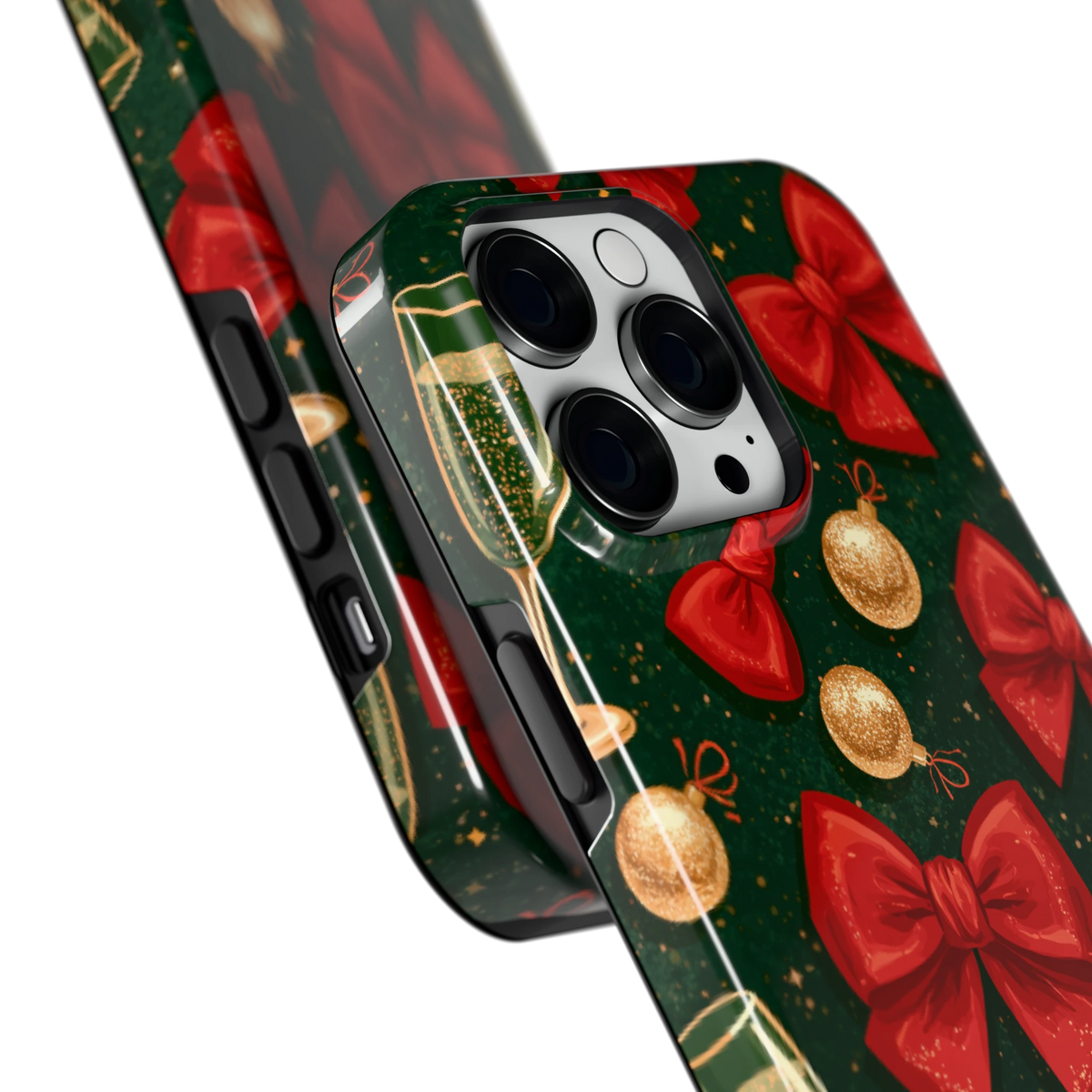 Strikken en bubbels hoesje voor iPhone 14 Pro Max, close-up