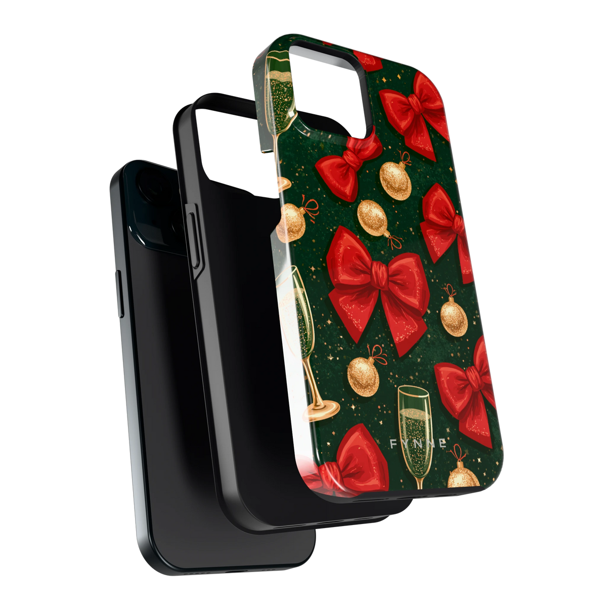Strikken en bubbels hoesje voor iPhone 15, los van de telefoon